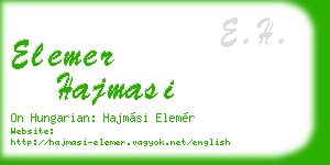 elemer hajmasi business card