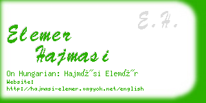 elemer hajmasi business card